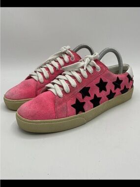 Saint Laurent YSL pink star sneakers women 38.5